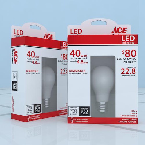 bulb led packaging design