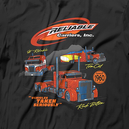 RELIABLE TRUCK CARRIERS T-SHIRT DESIGN