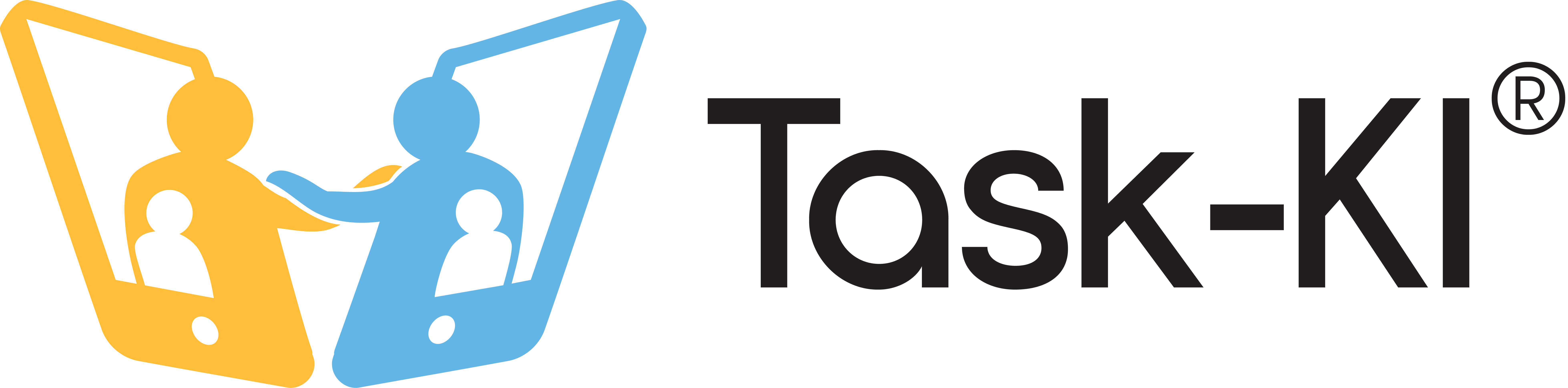 Please provie me a file that has "icon+Task-KI" without blue background and remove TM and add R instead