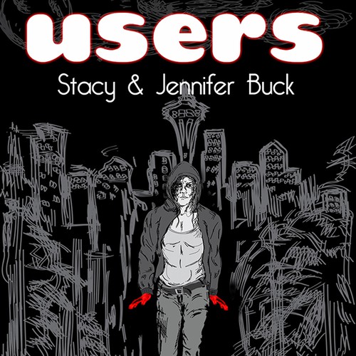 Create an anti-hero/super hero cover for a dark and gritty book