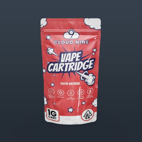 Vape cartridge packet design