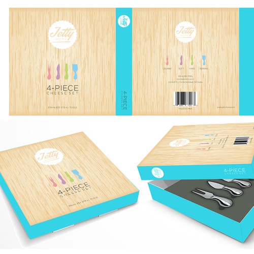 Design a Simple/Beautiful Package for Cheese Tool Set Product