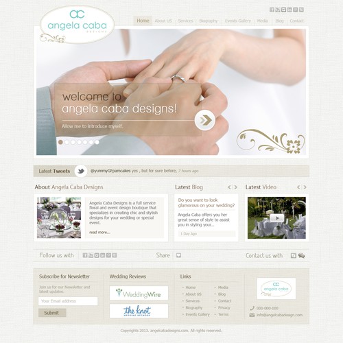 Create the next website design for Angela Caba Designs 