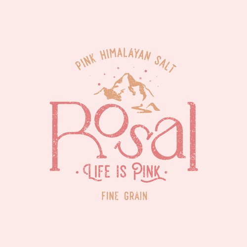 Logo Design for Rosal, Pink Himalaya Salt