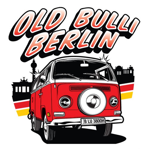Old Bulli (Classic Volkswagen) Tshirt Design