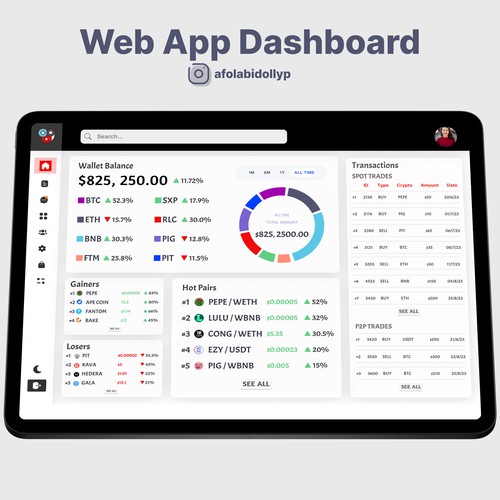 Web App Dashboard Design