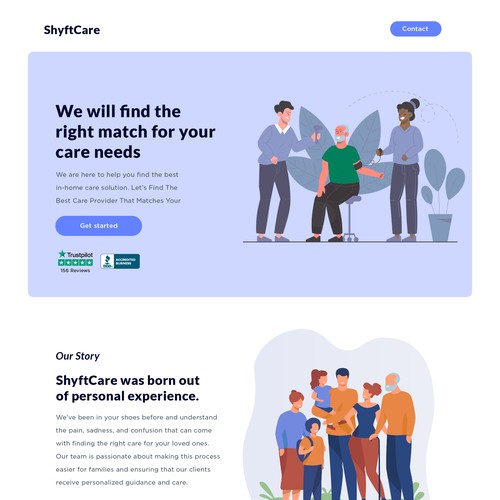 Website Design for Care Giver Agency