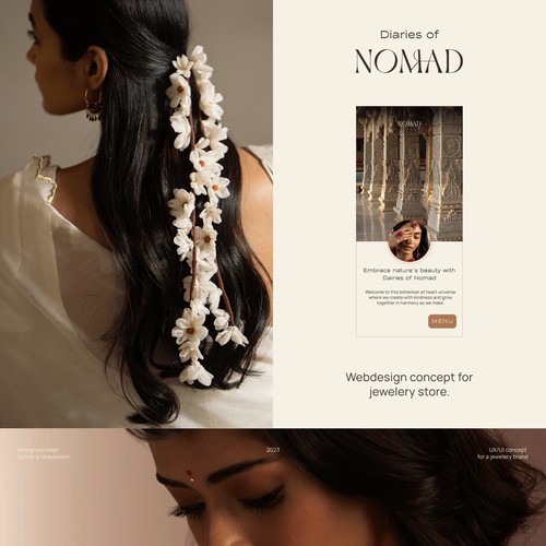 NOMAD - Website design for jewellery brand