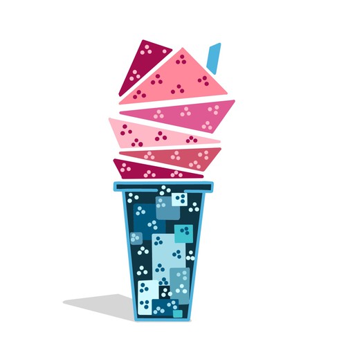 Graphics ice cream cups 