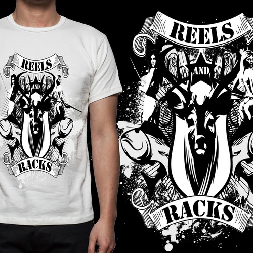 Creative T-Shirt Design for Reels N Racks or Reels and Racks 