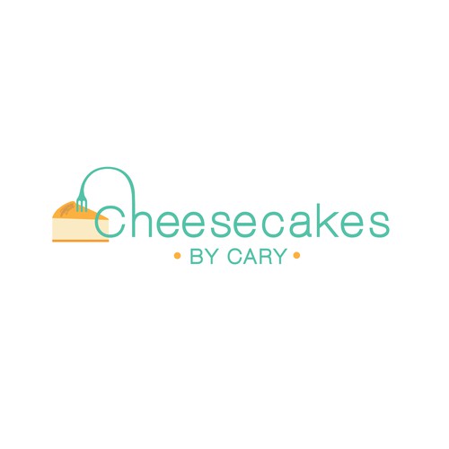 Cheesecake Logo Design in Teal