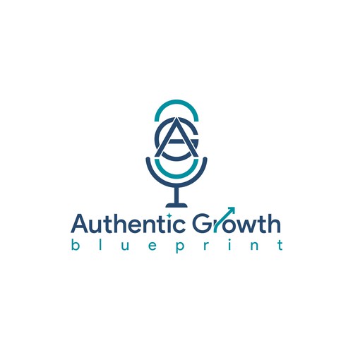 A logo concept for a new podcast for people who have a growth mindset