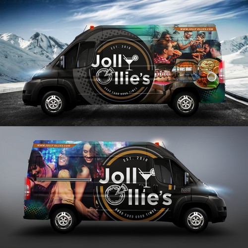 Jolly Ollie's Pizza & Pub Wrap Design by Sakti Utomo