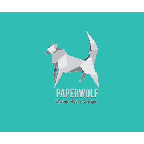 Have fun and create a logo illustration for Paperwolf (Paper craft living room trophies)