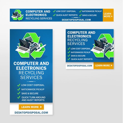 Banner ad for computer recycling company