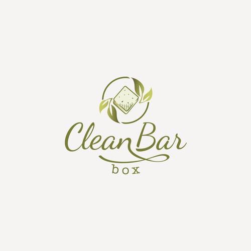 Create a clean and elegant logo for Clean Bar Box handmade soaps