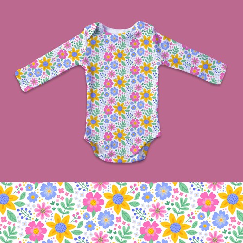 Floral print for girls and toddlers