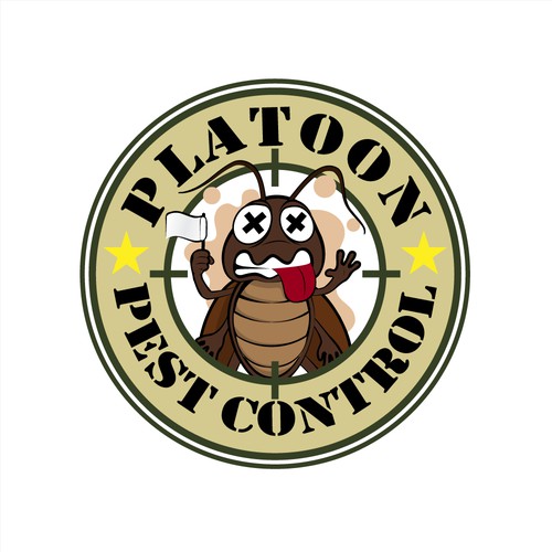 Playful logo design for Platoon Pest Control