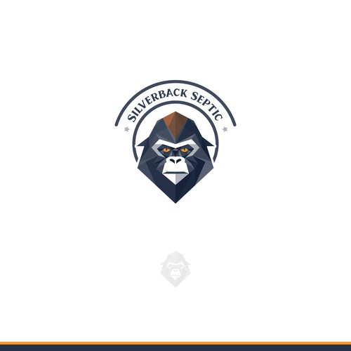 Gorilla Polygon Style Illustrated Logo