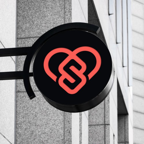 Heart & S Letter Logo