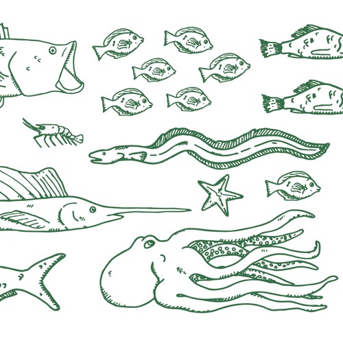 Aquatic Life Pattern for Whole Foods