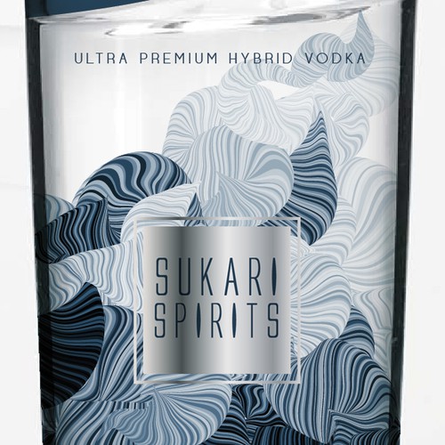 Vodka bottle label design