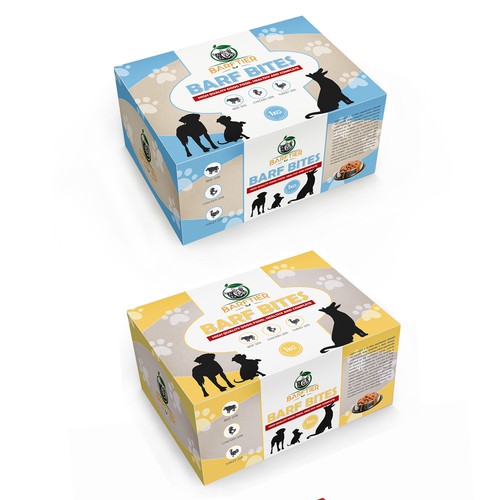 Dogs food packaging