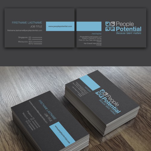 Create a new logo and business card for a branded professional service firm.