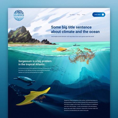 Seaweed Generation Homepage 2022