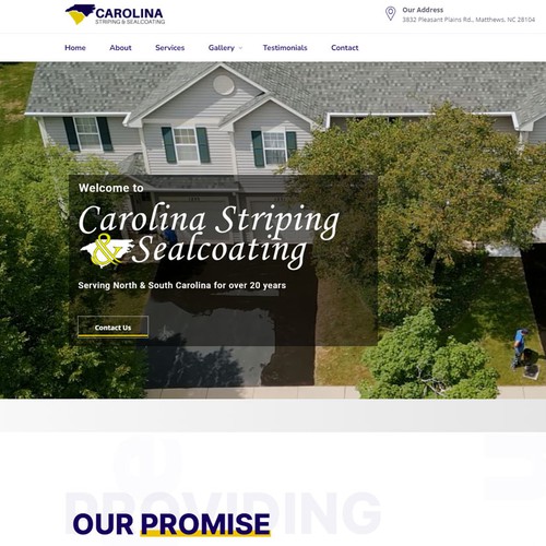 Carolina Striping & Sealcoating Website