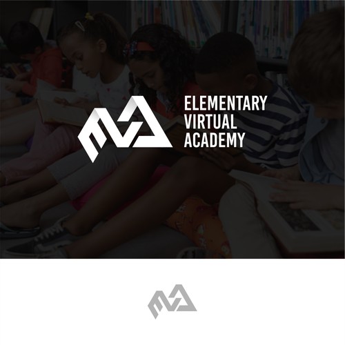 modern logo concept for elemantary virtual academy