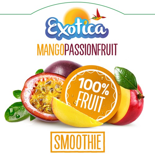 Create an eye catching label, for a Smoothie brand.