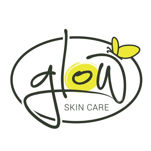 glow skin care logo design