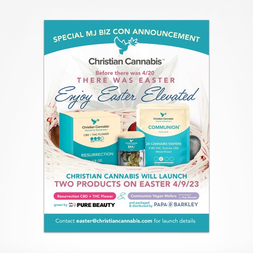 Flyer for a cannabis business