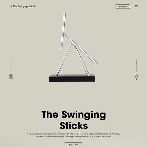 The Swinging Stick - Landing Page Design