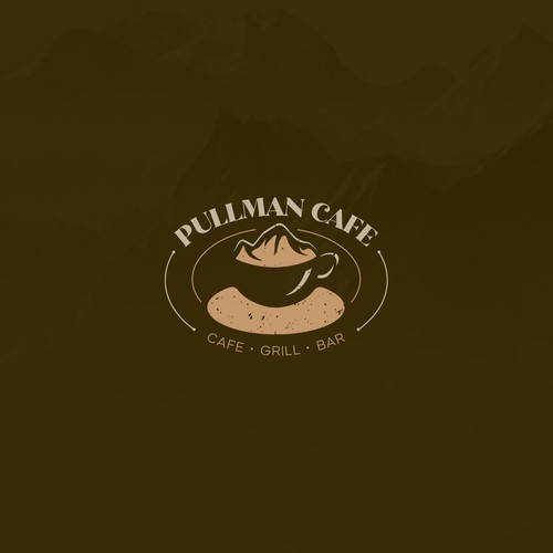 logo for the restaurant located in the German mountains  - 