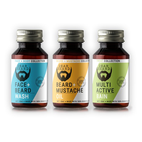 Beard oil label design