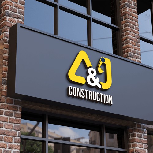 A&J Construction Logo Mockup