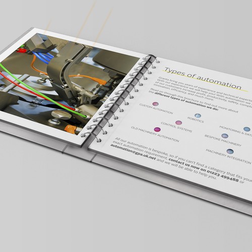 Company brochure design for a company doing automation projects