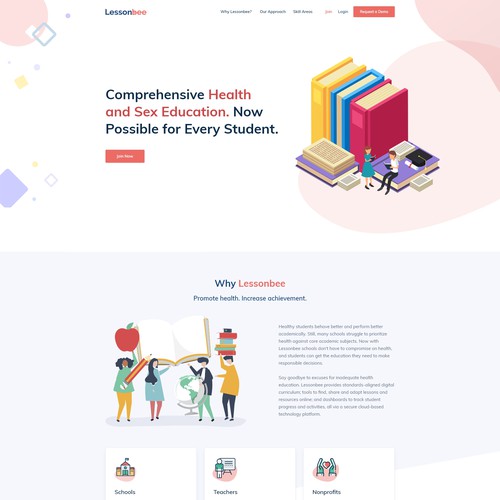 School-Based Health Education Platform Landing Page