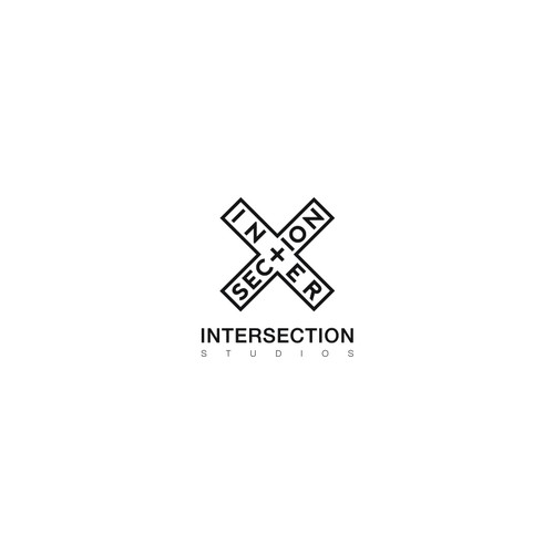 Simplistic Illustrated logo for Intersection Studios