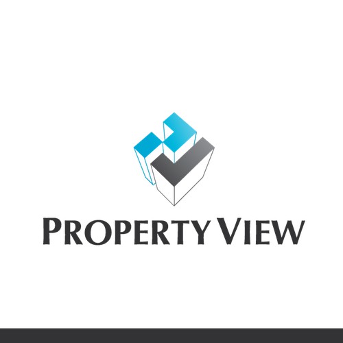 Create a smart , modern & strong  logo design for property view a building & construction company