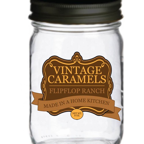 Vintage Caramels Label
