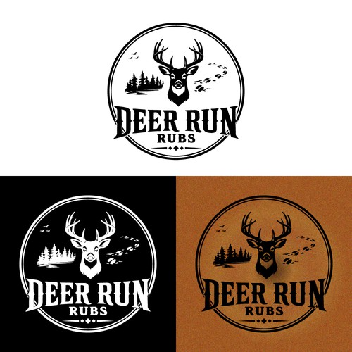 Deer Run Rubs Logo Design