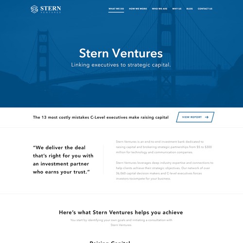 Website Design for Venture Capital Firm