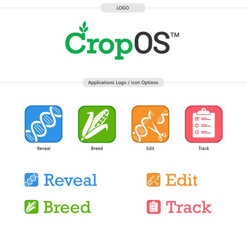 Logo and icons for CropOs