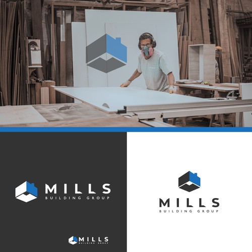 Logo for construction company "Mills Building Group"