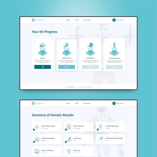 Web App for Athlete DNA Analytics Startup