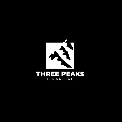 Simple Black and White Mountains Logo for a Financial Company