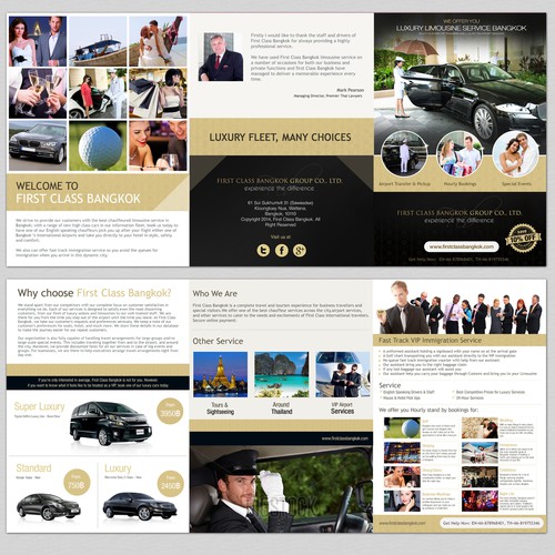 Top design for FIRST CLASS BANGKOK Limousine and luxury services